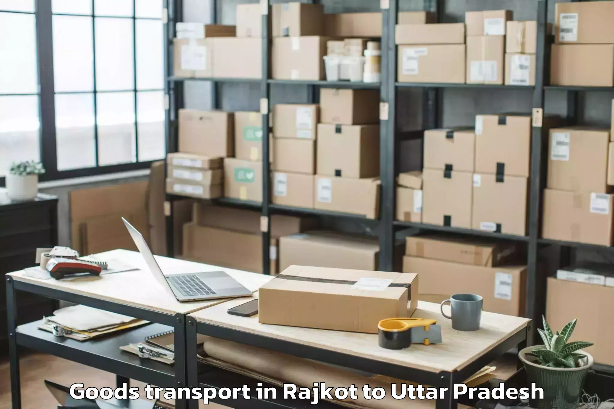 Book Your Rajkot to Rasra Goods Transport Today